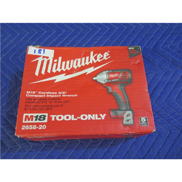 Milwaukee 2658-20 M18 Cordless Impact Wrench New in Box (Tool Only)