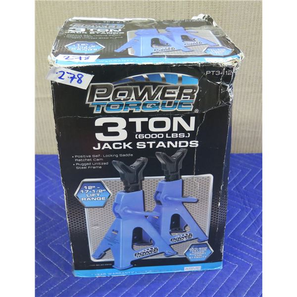 Power Torque Tools PT34124  3-Ton Jack Stands
