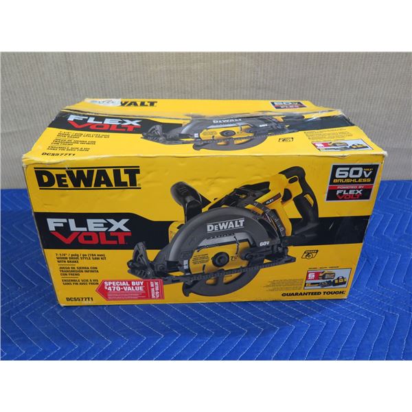 DeWalt DCS577T1 Cordless Worm Drive Style Saw Kit w/ Brake New in Box