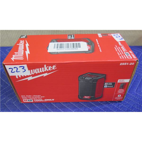 Milwaukee 2951-20 M12 Radio + Charger New in Box (Tool Only)
