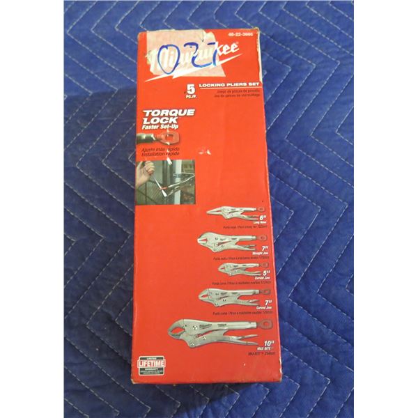 Milwaukee 48-22-3695 Locking Pliers Set 5 Piece New in Box