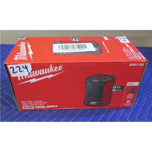 Milwaukee 2951-20 M12 Radio + Charger New in Box (Tool Only)