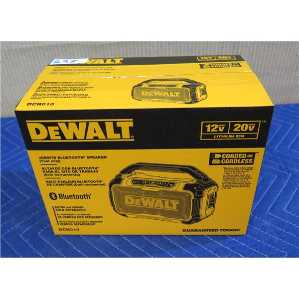 DeWalt DCR010 Jobsite Bluetooth Speaker New in Box (Tool Only)