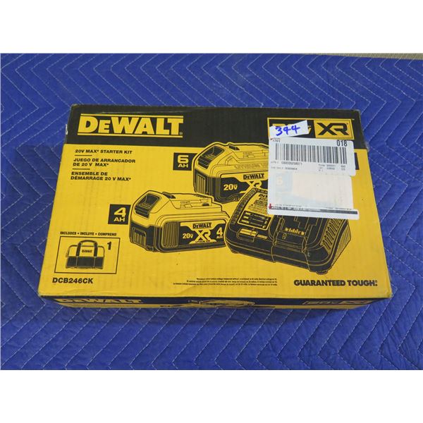 DeWalt DCB246CK 20v Max Starter Kit (2 Batteries: 6Ah, 4Ah & Charger: DCB115) New in Box