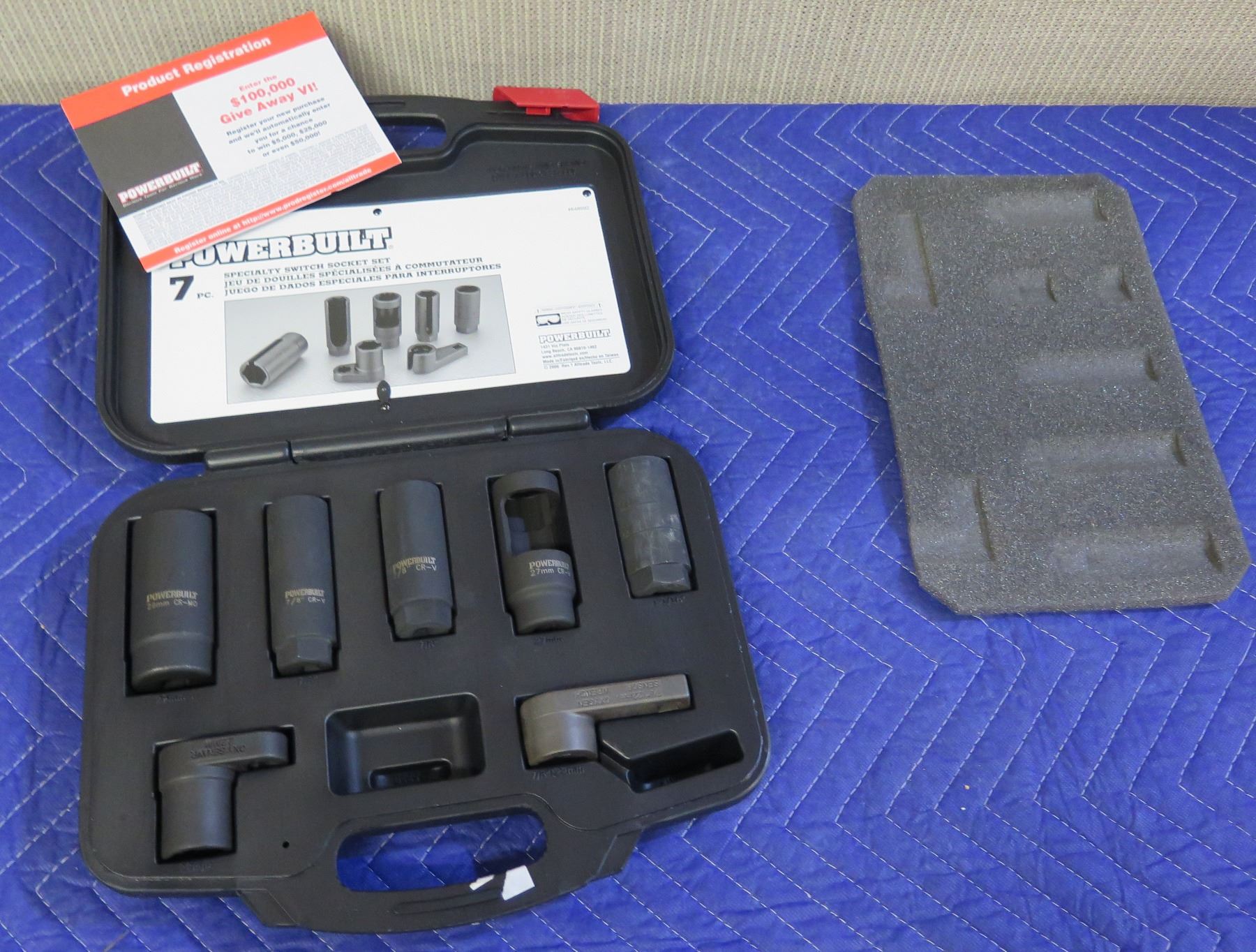 Powerbuilt KIT62 7 Piece Specialty Switch Socket Set in Hard Case