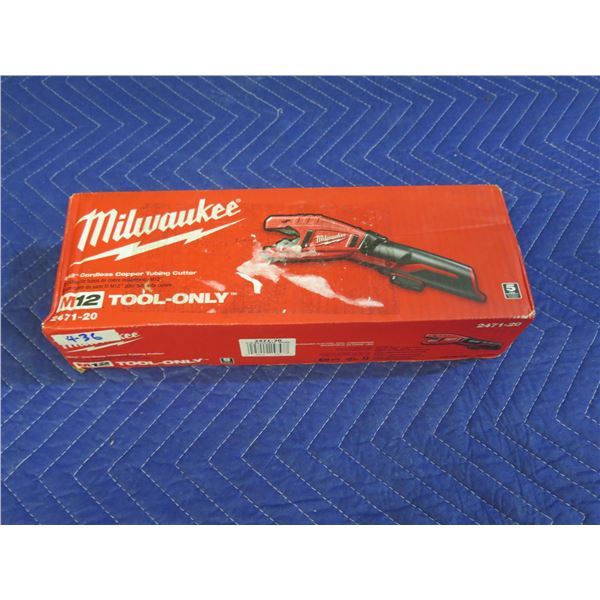 Milwaukee 2471-20 M12 Cordless Copper Tubing Cutter New in Box (Tool Only)