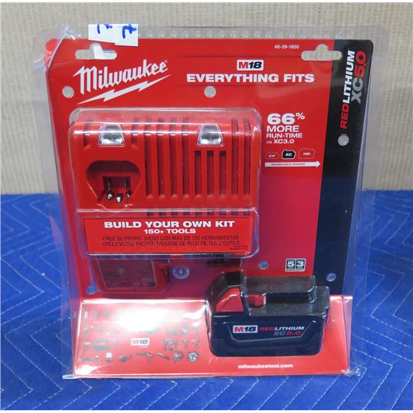 Milwaukee 48-59-1850 Red Lithium Starter Kit New