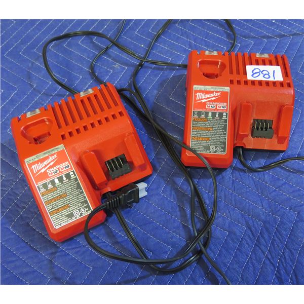 Qty 2 Milwaukee 48-59-1812 M12 M18 Chargers