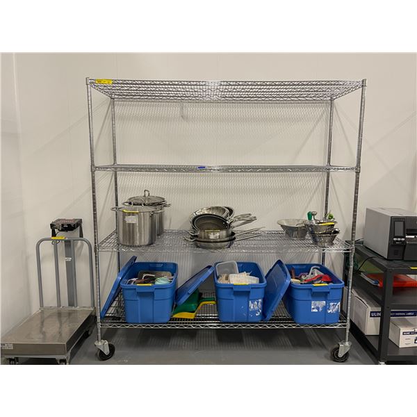 EFI - 4-Tier shelf w/castors - approx. 6ftW x 78inH x 2ft D