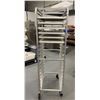 Image 1 : WinCo ALRK-20BK 20 tier aluminum pan rack with brakes - includes 6 pans