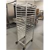 Image 1 : WinCo ALRK-20BK 20 tier aluminum pan rack with brakes