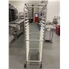 Image 2 : WinCo ALRK-20BK 20 tier aluminum pan rack with brakes