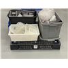 Image 1 : Pallet of misc. restaurant grade items - measuring cups/ food containers/ totes etc.