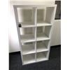 Image 1 : 8 slot cube storage cabinet - white (approx. 30in wide x 15 1/2in depth x 58in height)