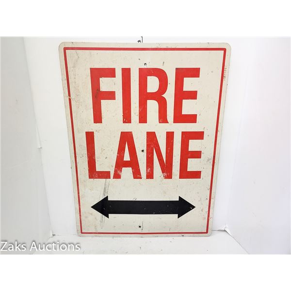 Large Decommissioned Fire Lane Metal Sign