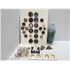 Image 1 : Vintage Itesm - 1970s Coat Buttons, Sears Promo Girft (2) Shoie Clips & Artwear Mens Collar Clips & 