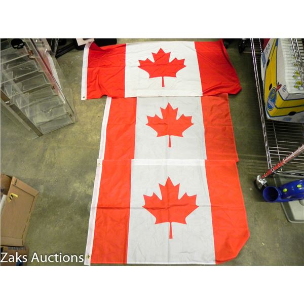 Lot of 3 Canada Flags