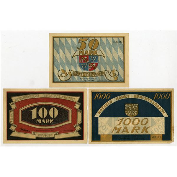 Berchtesgaden Trio of Notgeld, 1922