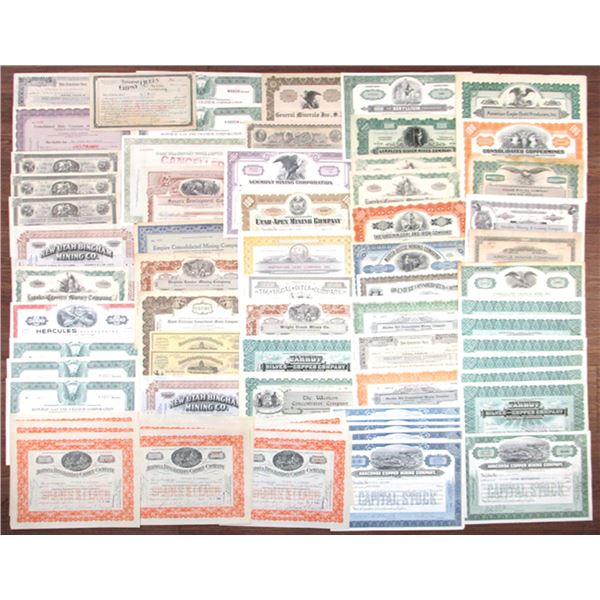 Mining Stock and Bond Certificate Assortment, ca.1902-1981