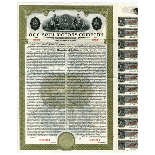 ACF-Brill Motors Co. 1944 Specimen Bond