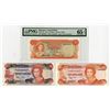 Image 1 : Central Bank of the Bahamas, L.1974 (1974-1984), Issued Banknote Trio.