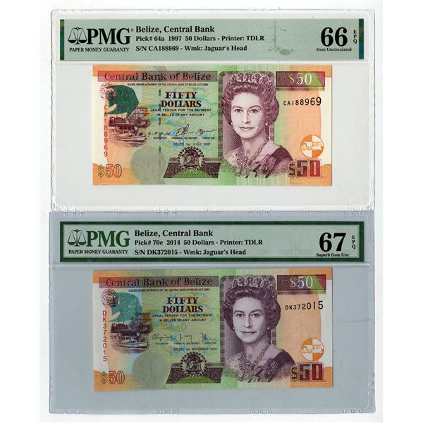 Central Bank of Belize, 1997 to 2014, Issued Banknote Pair.