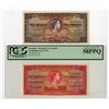 Image 1 : Bermuda Government, 1952 and 1957, Issued Banknote Pair.