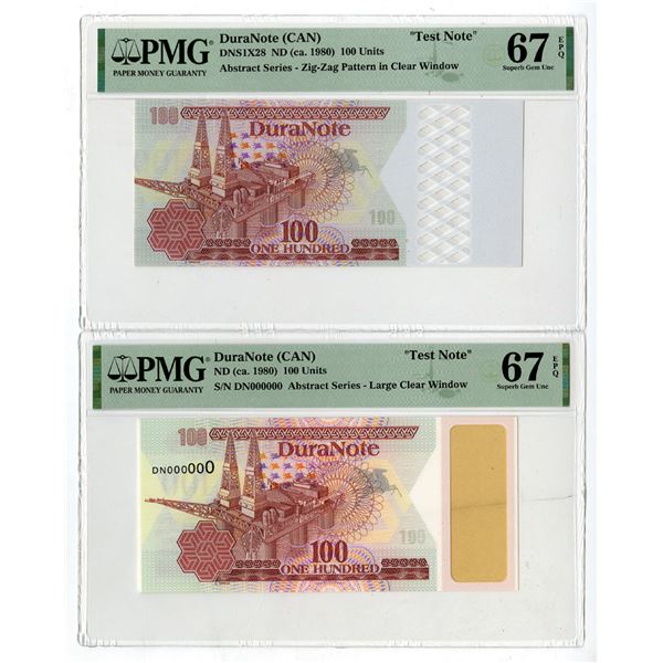 DuraNote, ND (ca.1980), Pair of "Test Notes"