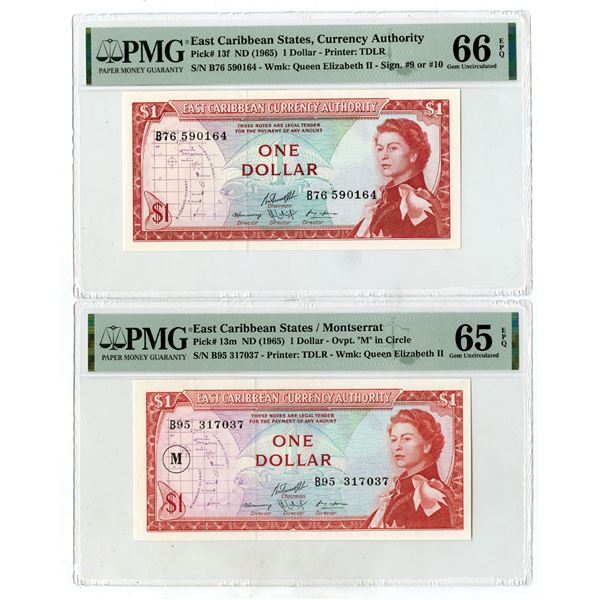 East Caribbean States Currency Authority, ND (1965), Issued Banknote Pair.