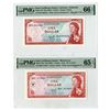 Image 1 : East Caribbean States Currency Authority, ND (1965), Issued Banknote Pair.