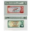 Image 1 : East Caribbean Currency Authority, ND (1965), Banknote Pair