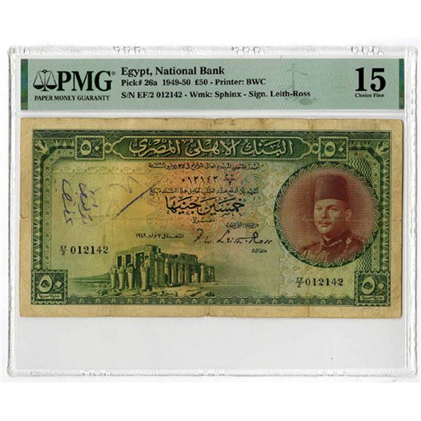 National Bank of Egypt, 1949-50, Issued Banknote