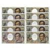 Image 1 : Bank of France, 1983 to 1992, Assortment of Issued Banknotes