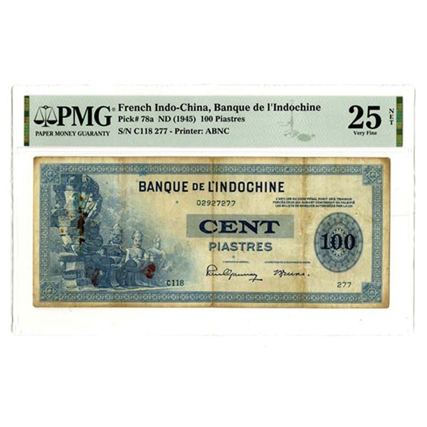 Banque de l'Indochine, ND (1945) Issued Banknote