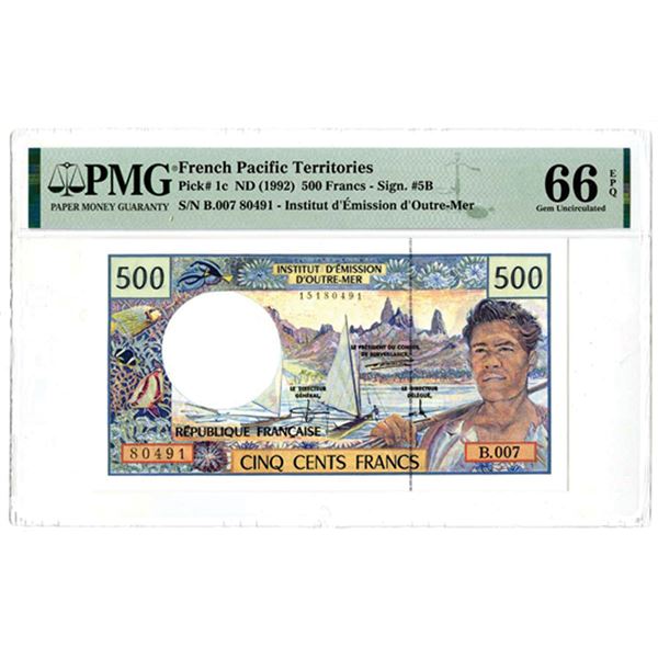 Institut d'Emission d'Outre-Mer, ND (1992), Issued Banknote