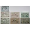 Image 1 : Bunzlau, Rochlitz, & Rudolstadt. 1918. Lot of 7 Issued Emergency Notgeld Banknotes.