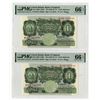 Image 1 : Bank of England. ND (1949-55) High Grade Pair of Sequential Banknotes