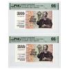Image 1 : Central Bank of Iceland, 2001, Issued Banknote Pair.