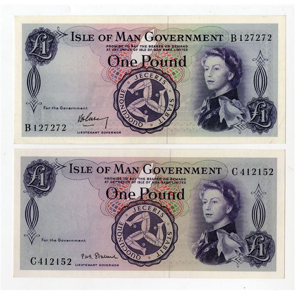 Isle of Man Government, ND (1961), Issued Banknote Pair.