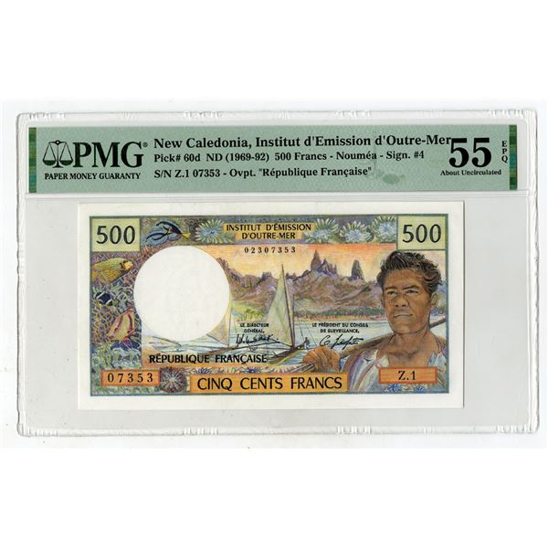 New Caledonia. Institut d'Emission d'Outre-mer, ND (1969-92), Issued Banknote.