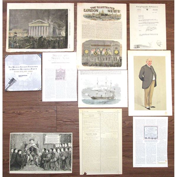 Ephemera Assortment Including Newspapers,  Correspondence, Original Artwork and Miscellaneous items.