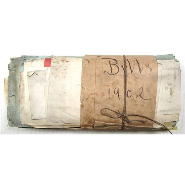 Mystery Ephemera Lot from 1902 - Checks, Bill Heads, Letter Heads & Miscellaneous Items - Unsearched