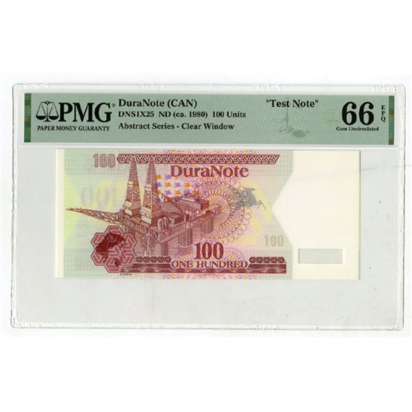 DuraNote, ND (ca.1980-90's) Pioneer Polymer Test Note.
