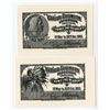 Image 1 : ABNC World's Columbian Expo Passes, Proprietary Proof Pair, 1893 (reprinted ca.1970-80's)