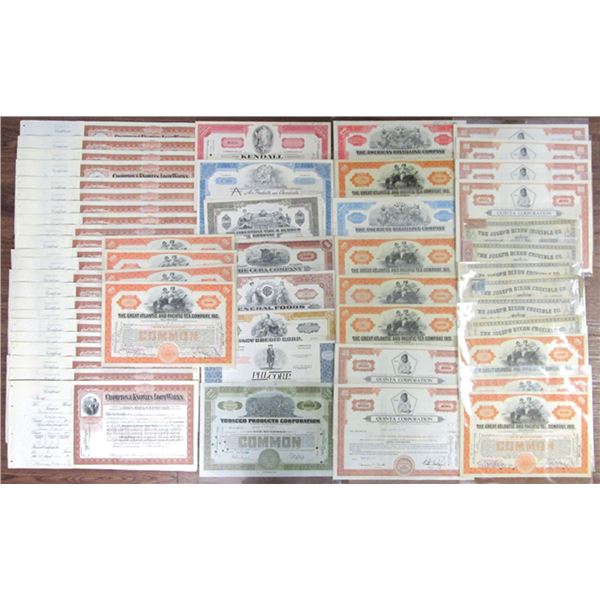 Miscellaneous Stock and Bond Certificates, Lot of over 60 Items