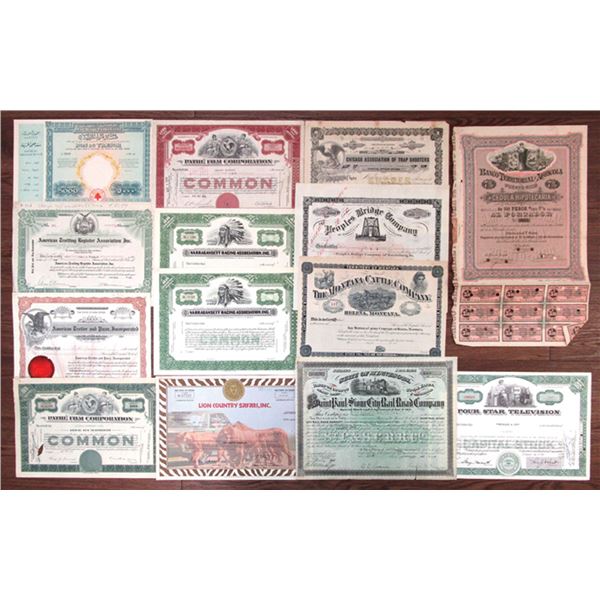 Stock and Bond Assortment, 1890s to 1990s