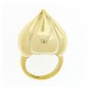 Image 8 : Vintage 18k Yellow Gold Domed & Grooved Polished Finish Cocktail Statement Ring