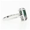 Image 5 : 14k White Gold 3.44 ctw Emerald Pink & Green Watermelon Tourmaline Solitaire Rin