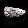 Image 2 : 0.91 ctw CENTER Diamond Platinum Ring (1.51 ctw Diamonds)