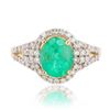Image 1 : 1.95 ctw Emerald and 0.60 ctw Diamond 14K Yellow Gold Ring